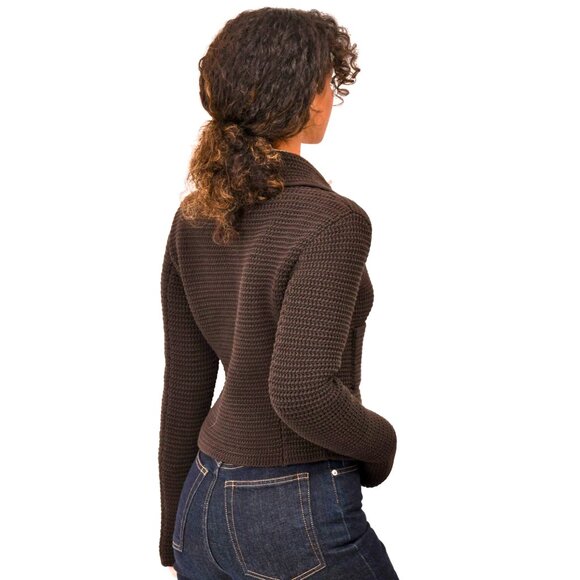 BOTTEGA VENETA CROCHET STRETCHY JACKET SIZE  L  NEW - Picture 5 of 15